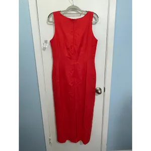 Vintage Jessica Howard 2 Piece Dress Set Size 10 Orange Linen Blend Summer NWT thumbnail 6