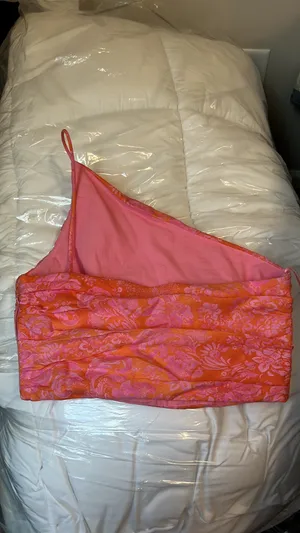 ZARA One shoulder Floral Crop Top thumbnail 10