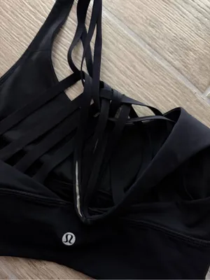 lululemon athletica Black Multi-Strap Crossback Sports Bra thumbnail 5