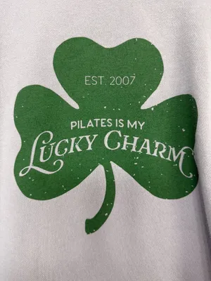 Club Pilates Lucky Charm Shamrock Graphic Sweatshirt XS thumbnail 4