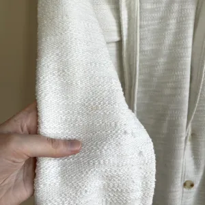 Anthropologie hem & thread white button front cardigan sweater women's L‎ knit thumbnail 5