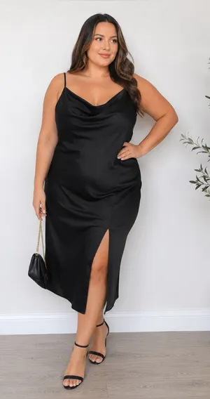 Pretty Little Thing Cowl Neck Slip Dress Size 18 thumbnail 1