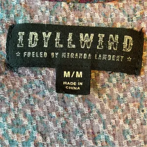 IDYLLWIND bohemian flowy viscose Top, A-Line, long sleeve V neck size M thumbnail 2