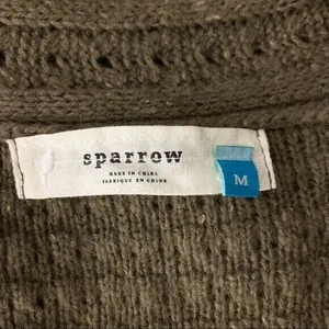 Anthropologie Sparrow Wool Blend Open Front Cardigan‎ Sweater Cozy Layering M thumbnail 6