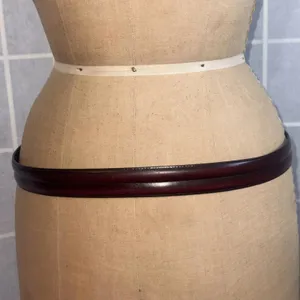 Vintage Y2K Brighton Womens 34 Brown Leather Gold Buckle Equestrian Western Belt thumbnail 5