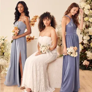 Lulus Endless Glamour Slate Blue Strapless Maxi Dress XL – Pleated Wedding Guest thumbnail 2