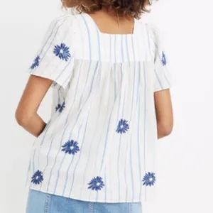 EUC Madewell Floral Embroidered Butterfly Top Size Large Retail $85.00 thumbnail 3