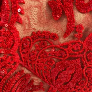 Free People Night Shimmers‎ Lace Sequined D Red thumbnail 9