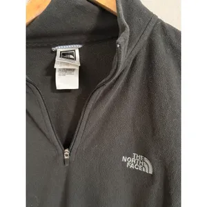 The North Face Fleece Pullover Womens XL Black TKA 100 Quarter Zip Jacket thumbnail 2