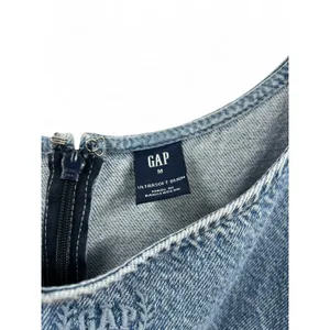 VINTAGE GAP 1990's 90's | M | Dress Jean Embossed UltraSoft Denim Mini Dress thumbnail 2