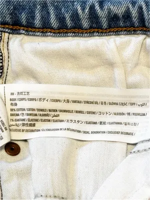 Abercrombie & Fitch The Mom Short High Rise Distressed Medium wash size 12 thumbnail 7