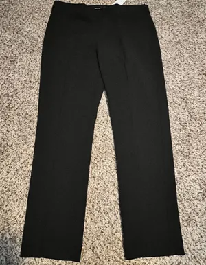 Ann Taylor Devin Fit Black Straight Leg Dress Pants‎ Side Zip Size 6 NEW thumbnail 1