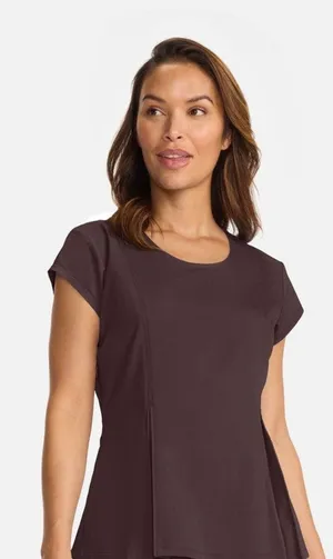 Medelita Women's Crew Neck Pleated Peplum Scrub Top Size XL thumbnail 1