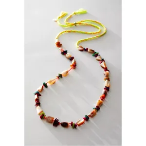Free People Ariana Ost At The Market Necklace Pink NWT Belly Chain Shells Beach thumbnail 2