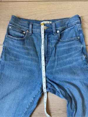Madewell The '90s Straight Jean Medium Blue Wash Size 27 High Rise Jeans thumbnail 10