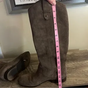 Frye & Co Tania Suede Riding Boots Pull On Brown Taupe Women’s Size 8 thumbnail 13