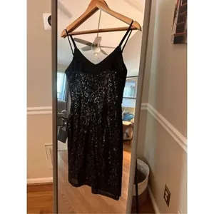 Lulus Black Sequin Mini Dress Small thumbnail 3