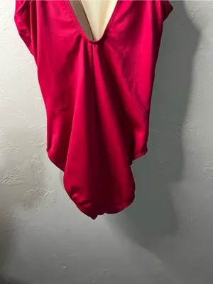 Miraclesuit Regatta Red Ruched High Neck One Piece Tummy Control Swimsuit thumbnail 8