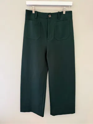 Anthropologie Holly Green Wide Leg Patch Pocket Pants Size 6 NWT thumbnail 3