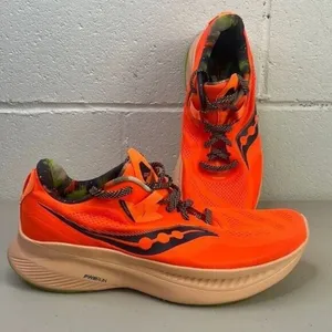 guide 15 Saucony athletic shoes neon orange/navy sz 10 Power Run S10684–45 shoe thumbnail 1