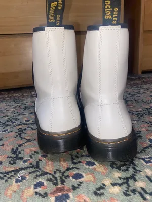 Urban Outfitters Dr. Martens White Leather Docs thumbnail 5