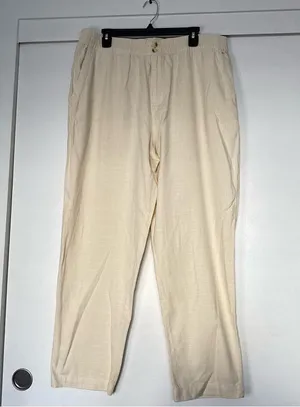 Marine Layer Elle Crop Pants Cotton Ivory thumbnail 4