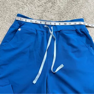 Figs Women’s High Waisted Zamora Jogger Scrub Pants Pull On in Royal Blue MT thumbnail 11