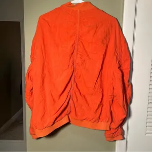 Free People Women's Size Medium On Point‎ Bomber Jacket Tomato Bisque Orange thumbnail 6