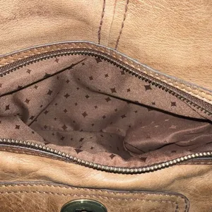 Vintage Fossil Leather Crossbody Bag Purse Brown 13.5 X 11" Womens Ladies thumbnail 4