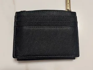 ANNE KLEIN Mini Wallet Card Id Holder Money Fold Black Leather EUC thumbnail 2