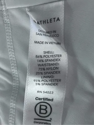 Athleta Run with it 3.5” Printed Short White Reptile Snake Print Size Large thumbnail 4