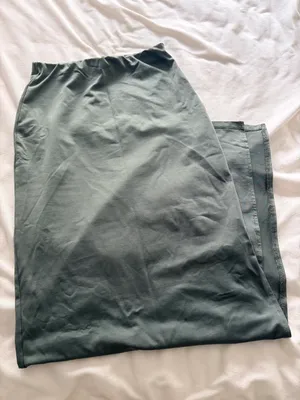Bershka Maxi Skirt olive green thumbnail 4