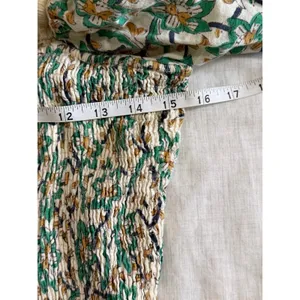 Tuckernuck Anna Cate Floral Smocked Maxi Dress‎ Womens Small Puff Sleeve Cotton thumbnail 9