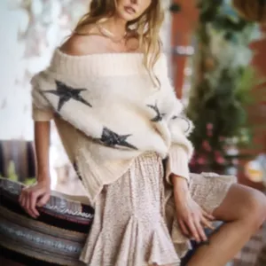 Aakaa Starry Night Sweater Fairy Chunky Cozy Long Sleeve Sweater Size M thumbnail 1