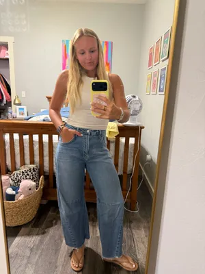 Just Black Denim Jeans barrel Blue Size 26 thumbnail 2