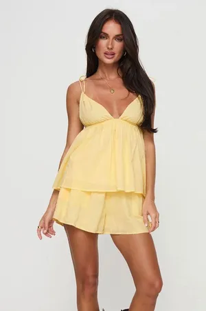 Princess Polly butter yellow babydoll tank top🌼💛✨ thumbnail 5