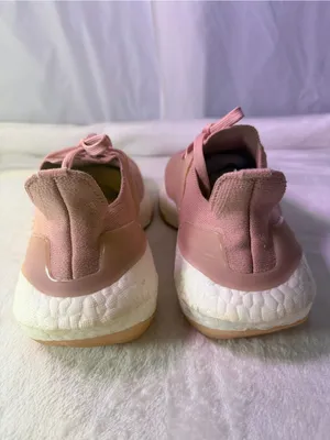 adidas Women’s Pink Knit Running Sneaker thumbnail 7