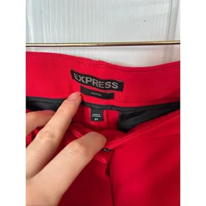 Express red editors pants skinny size 2R stylish work attire work pants dress pa thumbnail 2