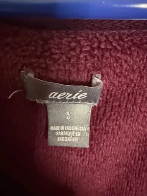 aerie Relaxed Crewneck Sweatshirt in Plum thumbnail 2