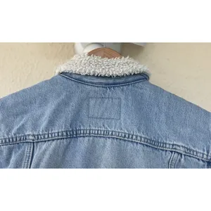 Levi's Signature Gold Sherpa Trucker Jacket Chore Barn Size XL Blue Denim thumbnail 4