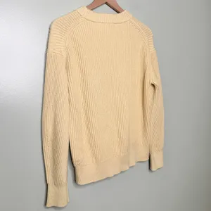 Everlane Organic Cotton Pullover Crewneck Sweater Butter Yellow Women’s Small thumbnail 4