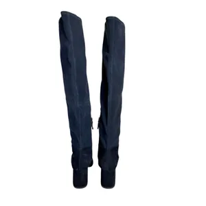 Cole Haan Elnora Black Suede Over The Knee Block‎ Heel Boots 8.5B thumbnail 4
