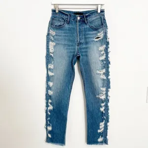 3x1 Higher Ground Jeans Size 25 Blue Denim Button Fly‎ Distressed Alternative thumbnail 2