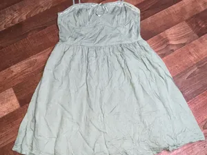 Aeropostale Olive Green Spaghetti Strap Mini Dress medium thumbnail 3