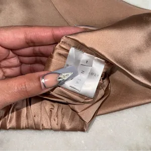 Natalie Rolt Meeka Silk Crop Strapless Top Rose Gold Womens Size 1 US Small thumbnail 5