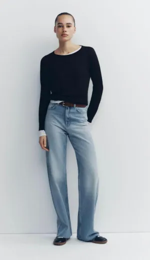 Wide Leg High Rise Jeans thumbnail 1