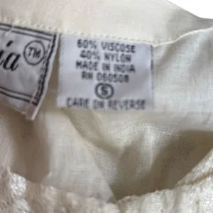 Vintage Nostalgia Lace Maxi Dress‎ Cream Romantic Cottagecore Small Deadstock thumbnail 13