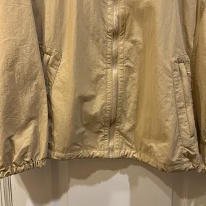 Lou Grey Tan Mylon Rain Jacket Nwts Size Xl 2 Side Pockets Full Zipper No Hood thumbnail 6