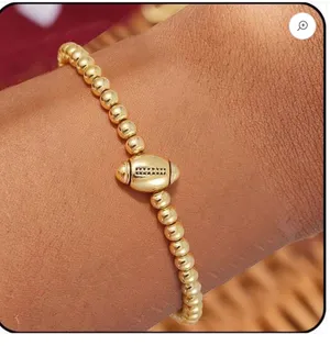 Game Day Football Ball Chain Bracelet thumbnail 2