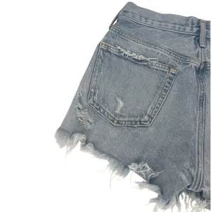 AGOLDE Parker‎ Retro Cut-Off Shorts Swapmeet Distressed Denim Shorts Size 27 thumbnail 9